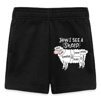Comment je vois un diagramme de mouton - Short Bébé - noir - Devant