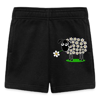 Daisy Parade Schaf-Cartoon - Baby Shorts - Schwarz - Vorne