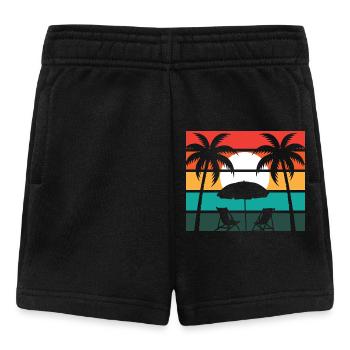 Beach palm and sun - Baby Shorts - Schwarz - Vorne