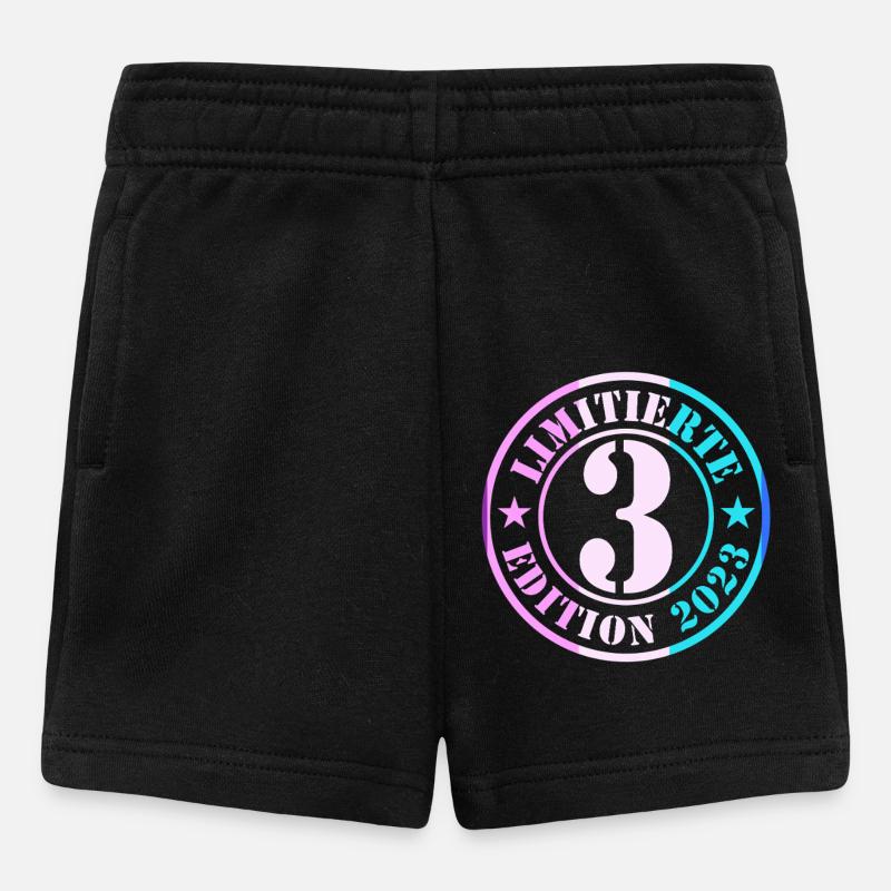 3e anniversaire, jeunes filles - Short Bébé - noir