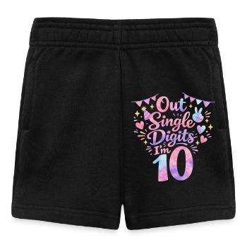 10 Year Old Birthday Girl - Baby Shorts - black - Front