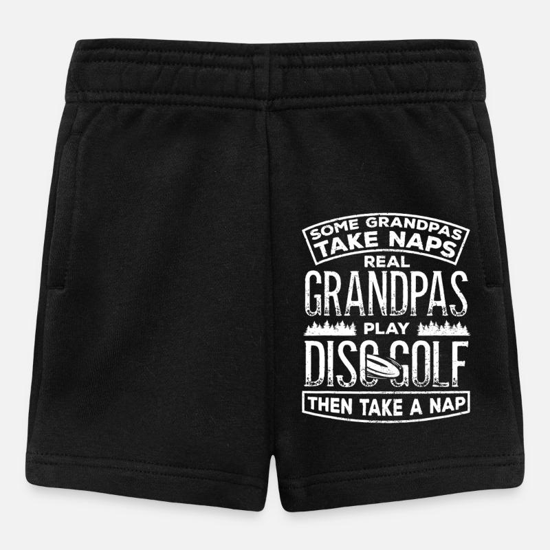 Grandpa Disc Golf Sest Tee - Short Bébé - noir
