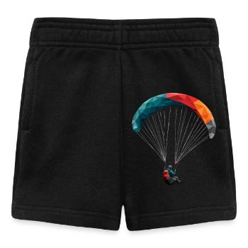 Geometrischer Paragleiter Panodesign - Baby Shorts - Schwarz - Vorne