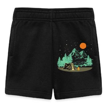 Retro camping motif – gift for Christmas - Baby Shorts - black - Front