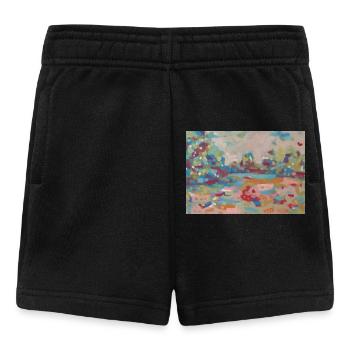 Abstract landscape of colorful spots - Baby Shorts - black - Front