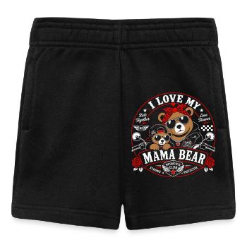 I Love My Mama Bear Style Biker Vintage - Baby Shorts - Schwarz - Vorne