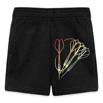 Darts Skizze Vintage Look - Baby Shorts - Schwarz - Vorne