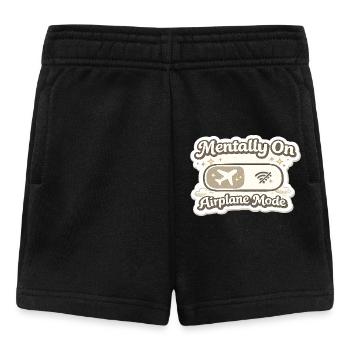 Mentally on Airplane Mode Selfcare Health Vibes - Baby Shorts - Schwarz - Vorne
