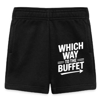 Welcher Weg zum Buffet - Baby Shorts - Schwarz - Vorne