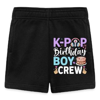 K-Pop Birthday Boy Crew - Baby Shorts - Schwarz - Vorne