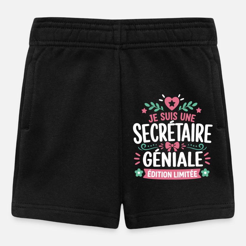 Secrétaire Géniale Édition Limitée - Short Bébé - noir