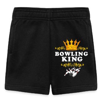 Bowling King Lustiges Retro-Pin-Schlagmeister-Geschenk - Baby Shorts - Schwarz - Vorne
