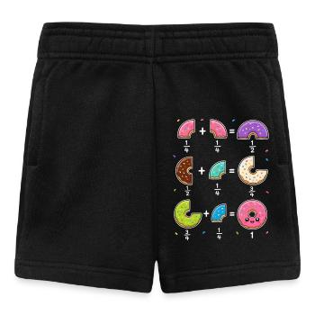 Donut Fractions : apprendre les mathématiques avec humour - Short Bébé - noir - Devant