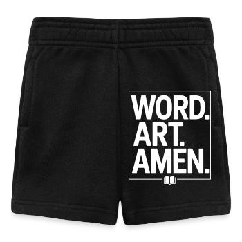 Word Art Amen Typography - Baby Shorts - Schwarz - Vorne