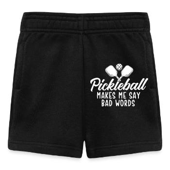 Le pickleball me fait dire des gros mots - Short Bébé - noir - Devant