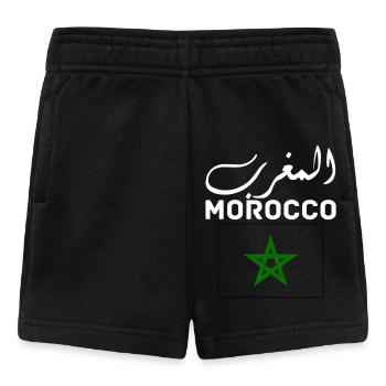 Morocco Graphic Funny Morocco Nation Flag Morocco - Short Bébé - noir - Devant