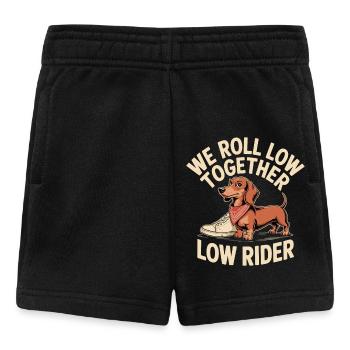 Rider Hund mit Sneaker - Baby Shorts - Schwarz - Vorne