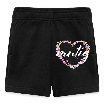 mutig Mut Mutmacher - Pastell Herz - Baby Shorts - Schwarz - Vorne