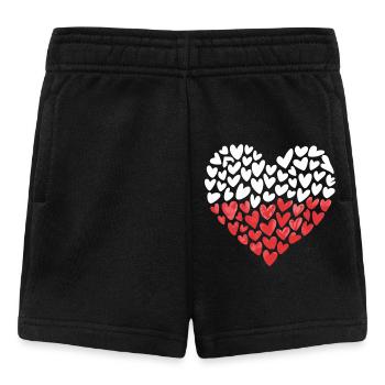 Polnische Flagge Polen Herz Herzen - Baby Shorts - Schwarz - Vorne