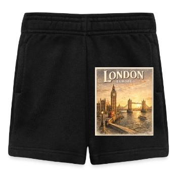 Londres Europe Vintage Sunset - Short Bébé - noir - Devant