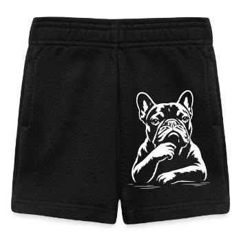 Bouledogue Français Penseur | Design Chien Culotté - Short Bébé - noir - Devant