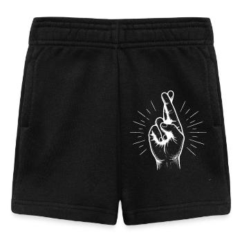 Daumendrücken zeichnen Glück - Baby Shorts - Schwarz - Vorne