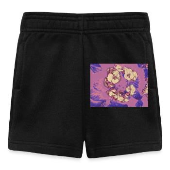 Pastel Blossoms Gold Sketch - Baby Shorts - black - Front