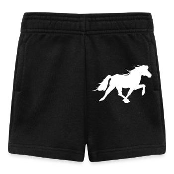 Cheval islandais sportif dans le pass de course - Short Bébé - noir - Devant