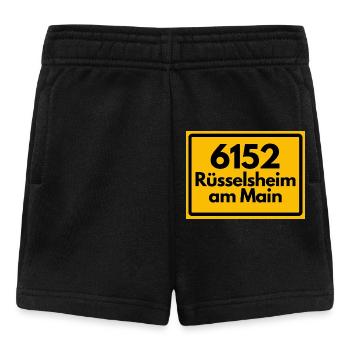 ALTE POSTLEITZAHL 6152 PLZ RÜSSELSHEIM AM MAIN - Baby Shorts - Schwarz - Vorne