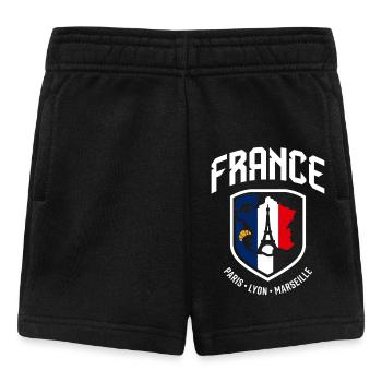 Blason France Paris Lyon Marseille - Short Bébé - noir - Devant