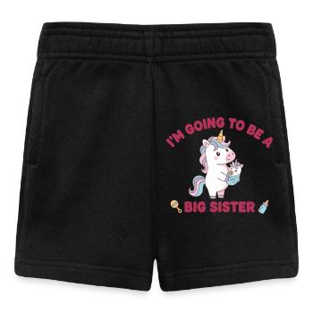 Gender Reveal Im Going To Be A Big Sister - Baby Shorts - black - Front