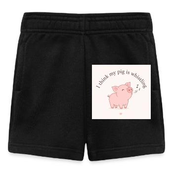 I think my pig is whistling - Baby Shorts - black - Front