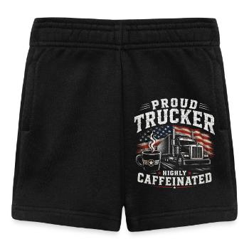 Trucks, transport, coffee, driver - Baby Shorts - black - Front