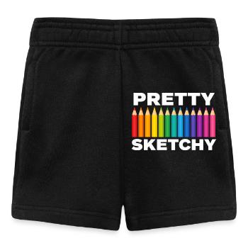 Ziemlich skizzenhafter Künstler Bleistiftzeichnungen Skizzen Skizzen - Baby Shorts - Schwarz - Vorne