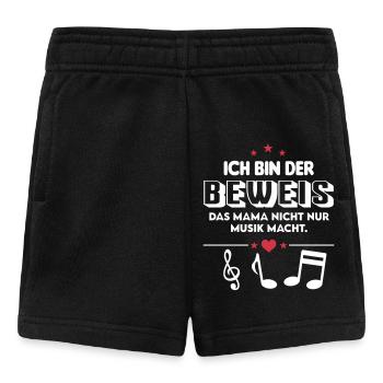 Beweis Mama Musik Music Noten Baby Säugling - Baby Shorts - Schwarz - Vorne