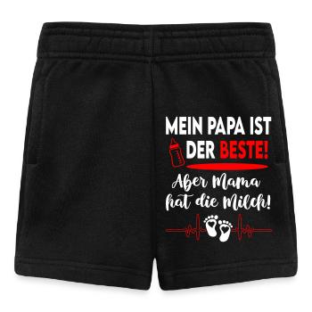 Mein Papa ist der Beste Babysprüche Lustig - Baby Shorts - Schwarz - Vorne