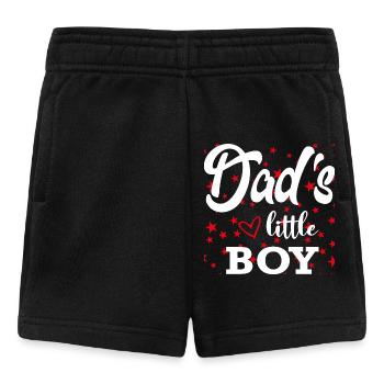 Le petit garçon de papa Les petits mots de bébé de papa - Short Bébé - noir - Devant