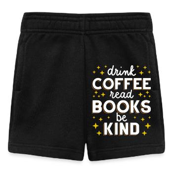 Boire du café Lire des livres Être gentil I - Short Bébé - noir - Devant