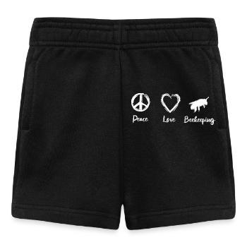 Paix Amour Apiculture - Short Bébé - noir - Devant