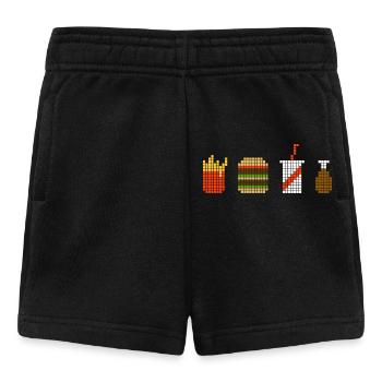 Pixel Fast Food - Baby Shorts - black - Front
