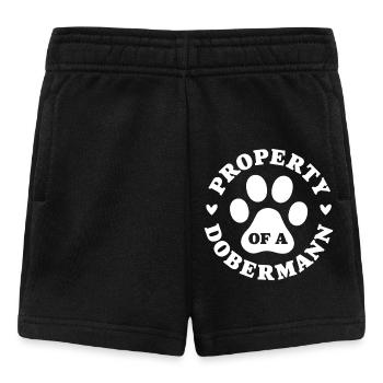 Eigentum eines Dobermanns - Baby Shorts - Schwarz - Vorne