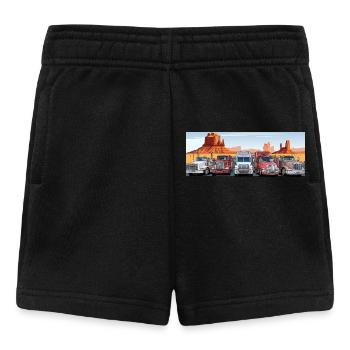 Camionneurs sur l’autoroute - Short Bébé - noir - Devant