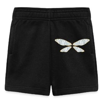 Zarte Zikadenflügel mit goldfarbenen Rand - Baby Shorts - Schwarz - Vorne