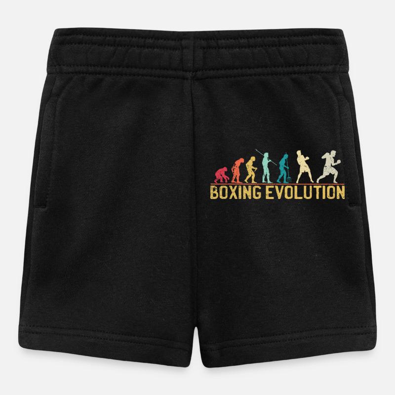 Boxen Evolution Progression Design - Baby Shorts - Schwarz