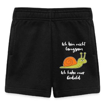 Ich bin nicht langsam ich habe Geduld Schnecke - Baby Shorts - Schwarz - Vorne