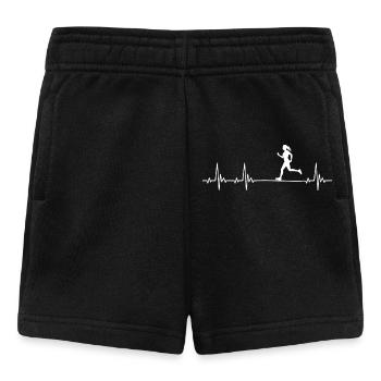 Runner Heartbeat Gift for Women and Girls - Baby Shorts - black - Front