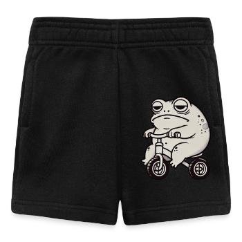 Frog Toad Toad Balance Bike Tricycle Funny Whimsical - Baby Shorts - black - Front