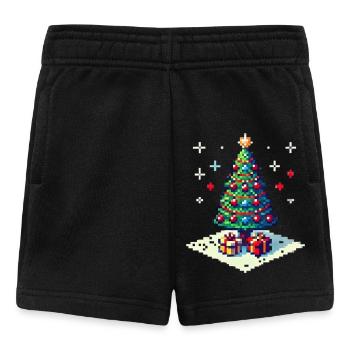 8 Bit Christmas Tree - Baby Shorts - black - Front
