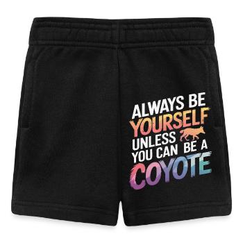 Coyote Animal Drôle - Short Bébé - noir - Devant