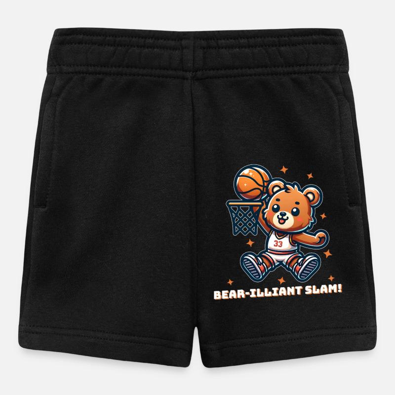 Ours de basket-ball - Short Bébé - noir